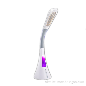 Gooseneck Dimmable Led Desk Lamp With Bladeless Fan And Usb Port